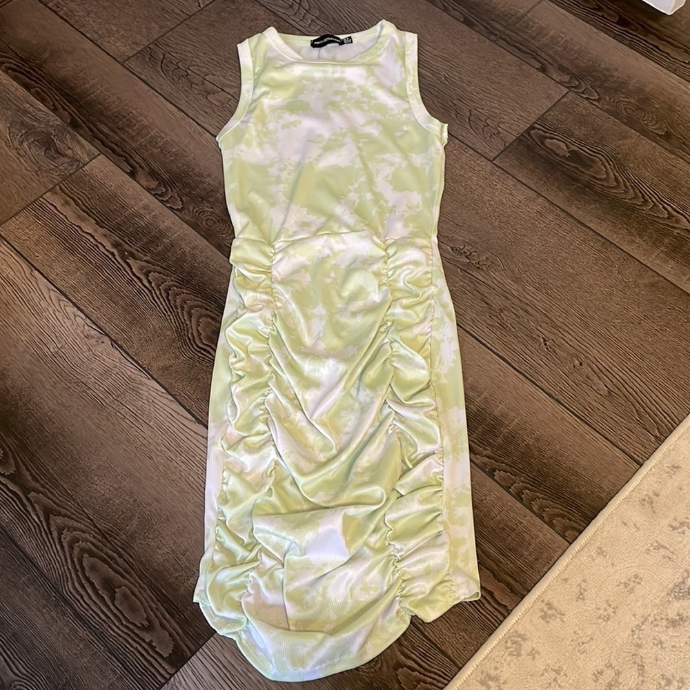 Tie dye tank bodycon dress